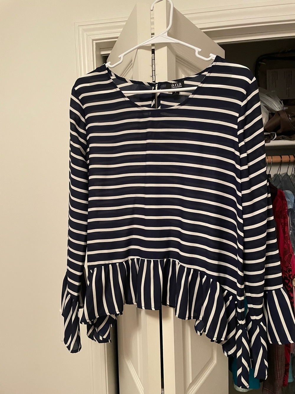 Ana Striped Navy and White Size L